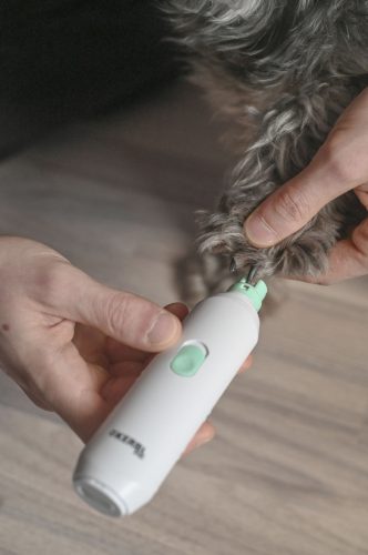 Akkumulátoros körömreszelő - fehér, 15,5 x 3,5 x 2,5 cm