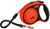 Flexi Xtreme póráz - M, narancs / fekete, 5 m, 35 kg