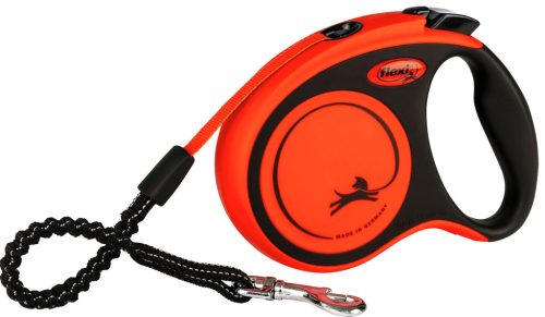 Flexi Xtreme póráz - M, narancs / fekete, 5 m, 35 kg