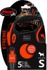 Flexi Xtreme póráz - M, narancs / fekete, 5 m, 35 kg