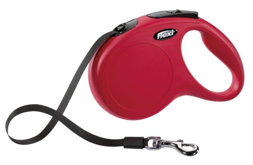 Classic Flexi szalagos póráz - piros, 5 m, méret: M