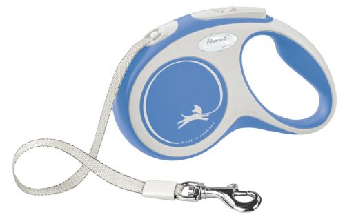 Flexi New Comfort szalagos póráz - kék, 5 m, max 15 kg, méret: S