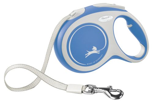 Flexi New Comfort szalagos póráz - kék, 5 m, max 60 kg, méret: L