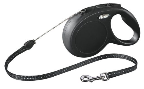 Classic Flexi póráz - fekete, 8 m, méret: S