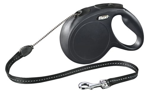 Classic Flexi póráz - fekete, 8 m, méret: M