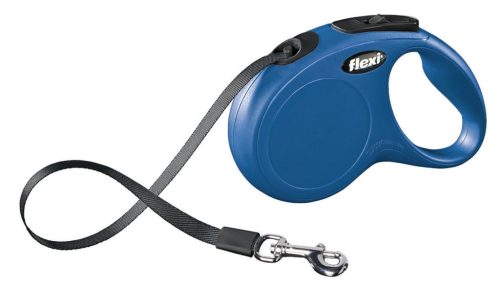Classic Flexi szalagos póráz - kék, 5 m, méret: S
