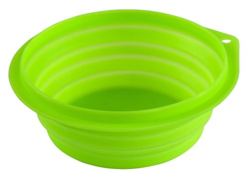 Összecsukható szilikon tál utazáshoz - zöld, 1000 ml