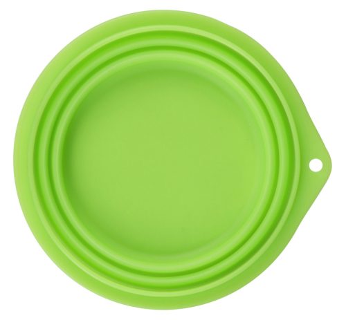 Összecsukható szilikon tál utazáshoz - zöld, 1000 ml