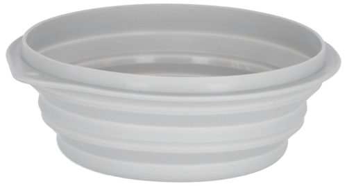 Összecsukható szilikon tál utazáshoz - szürke, 2000 ml