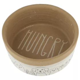 Hungry kerámiatál - fehér/barna, 250 ml