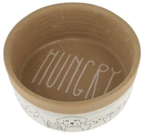 Hungry kerámiatál - fehér/barna, 250 ml