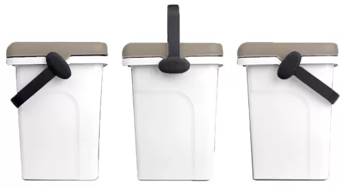 Kisállateledel konténer - barna/fehér, 7 liter