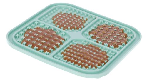 Szilikon lap nedves táplálék adagolásához  - türkiz, 20 x 20 cm