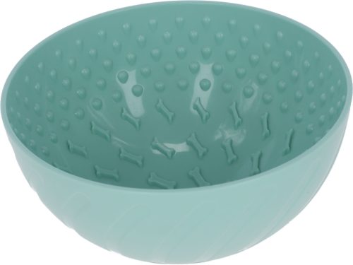 Habzsolásgátló nyalótál kutyáknak és macsakáknak - türkiszkék, átmérő: 20.5 cm