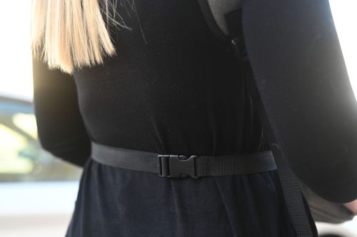 Vacation Front pet kutyaszállító táska - szürke/kék, 31 x 24 x 38 cm