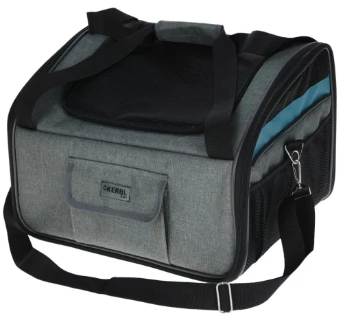 Vacation autós kutyaszállító táska - szürke/kék, 44 x 35 x 30 cm