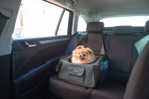 Vacation autós kutyaszállító táska - szürke/kék, 44 x 35 x 30 cm