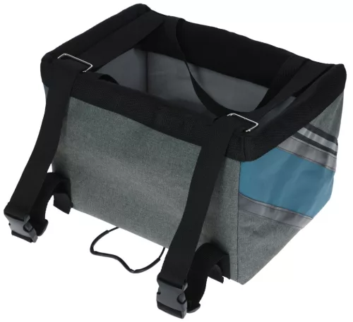 Vacation kutyatáska biciklire - szürke/kék, 38 x 29 x 25 cm