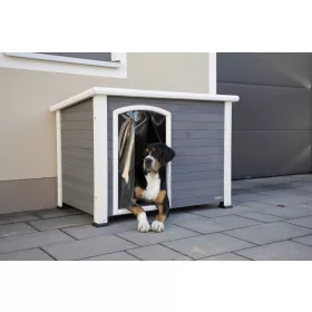Kenny kutyaház - szürke/fehér, 113 x 77 x 81 cm