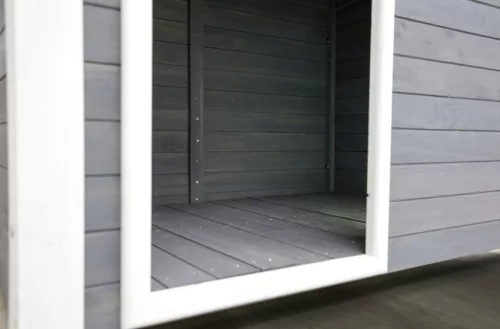 Kenny kutyaház - szürke/fehér, 113 x 77 x 81 cm