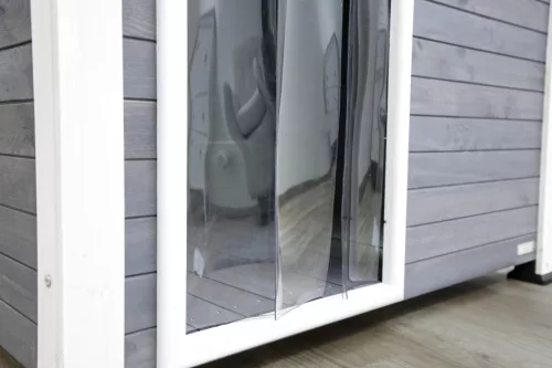 Kenny kutyaház - szürke/fehér, 113 x 77 x 81 cm