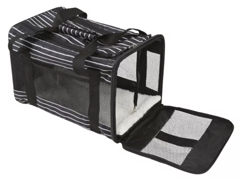 Cuba kutyatáska - fekete/fehér, 40 x 26 x 28 cm