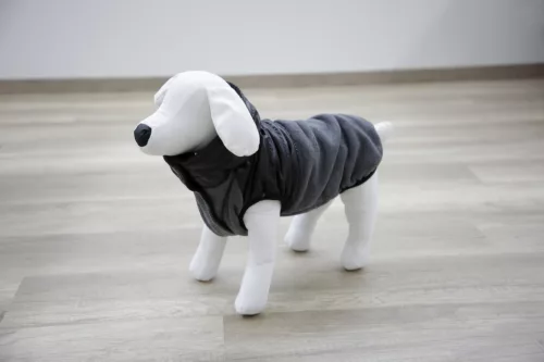 Quebec kutyakabát - szürke/fekete, 35 cm, méret: S