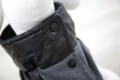 Quebec kutyakabát - szürke/fekete, 45 cm, méret: L