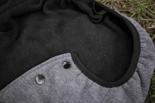 Quebec kutyakabát - szürke/fekete, 50 cm, méret: XL