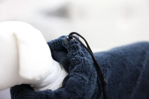 Fürdőköpeny kutyáknak - kék, M, 50 cm