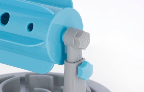 Anti-Gobble jutalomfalat adagoló - szürke/kék, 27 x 32 x 20-26 cm