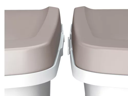 Kisállateledel konténer - barna / fehér, 15 literes