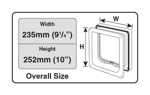 Cat Mate® XL négyállásos, zárható macskaajtó - fehér