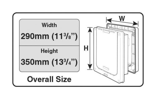 Dog Mate® kétállásos, zárható kutyaajtó - fehér