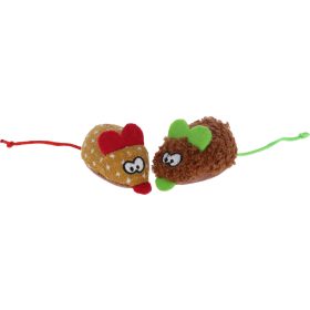   Mouse játékegerek macskáknak - barna/bézs, 7 x 4 cm, 2 db/cs