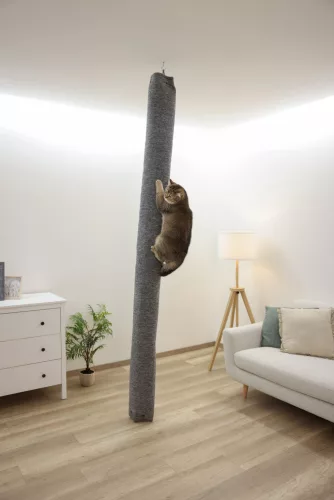 Carpet mászózsák macskáknak - szürke, 16 x 16 x 240cm