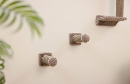 Monte Alpi mászófal macskáknak - 4 részes, szürke