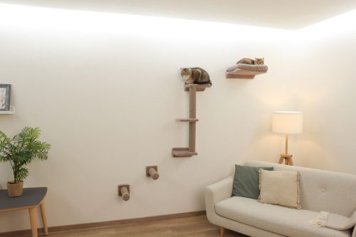 Monte Alpi mászófal macskáknak - 4 részes, szürke