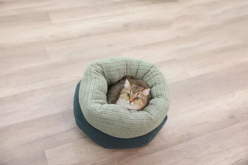 Anne macskaágy - zöld, 40 cm (átmérő) x 23 cm (magasság)