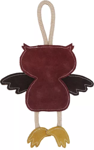 Owl bagoly kutyajáték - bőr, 31 x 22 x 3 cm
