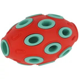   ToyFastic tölthető rugby játék kutyáknak - piros/kék, 15 x 6,5 cm