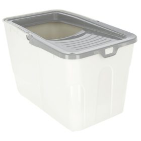   Buxo macska toalett - szürke/kék, lapáttal, 56 x 39 x 38,5 cm