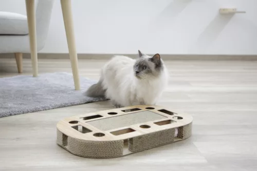 Ovalo kaparólap macskáknak macskamentával - 52 x 31 x 8,5 cm