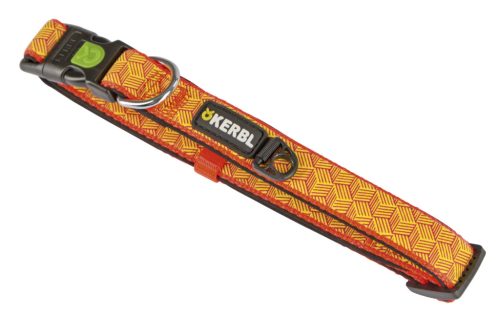 Kerbl fényvisszaverő nyakörv - fekete-narancs, 20 mm x 40-55 cm, méret: L