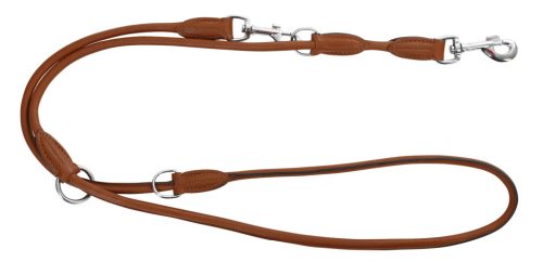 Róma bőr póráz - konyak, 200 cm, 8 mm