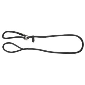 Róma bőr csúszópóráz - fekete, 170 cm, 8 mm