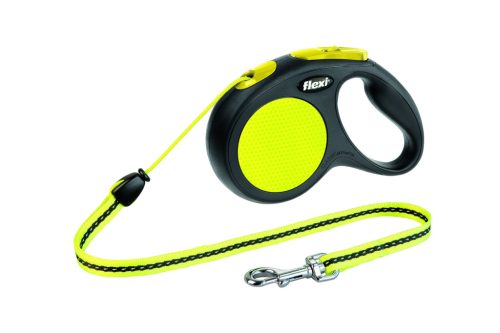 New Neon Flexi póráz - neon sárga, 5 m, méret: M