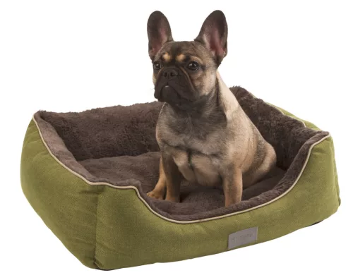 Samuel kutyaágy - zöld/szürke, 60 x 50 x 17 cm