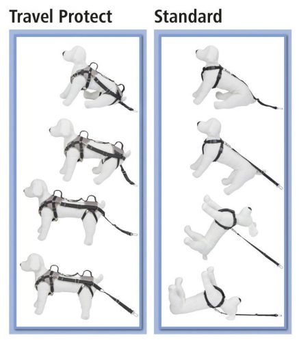 Biztonsági övhöz csatlakoztatható kutyahám autóba - méret: XS