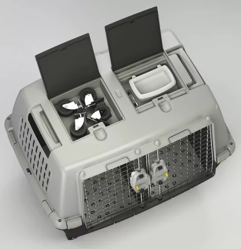 Gulliver szállítódoboz - szürke, 80 x 58 x 62 cm